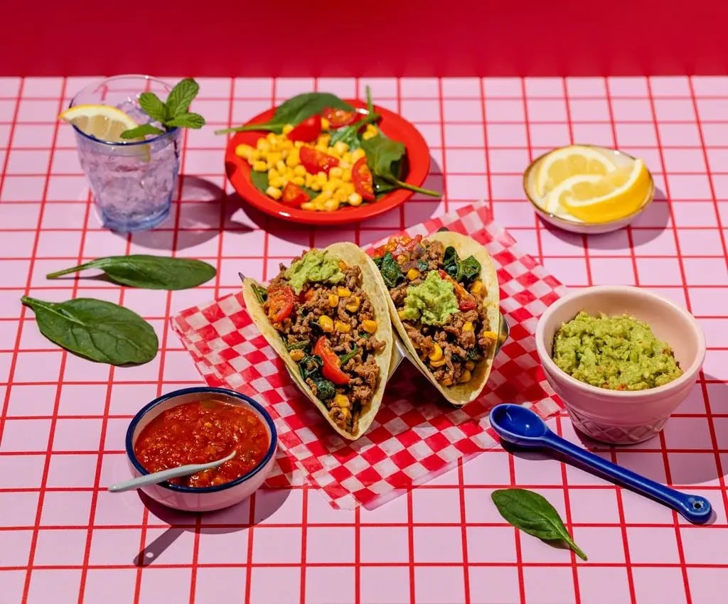 Gehakt taco's met guacamole