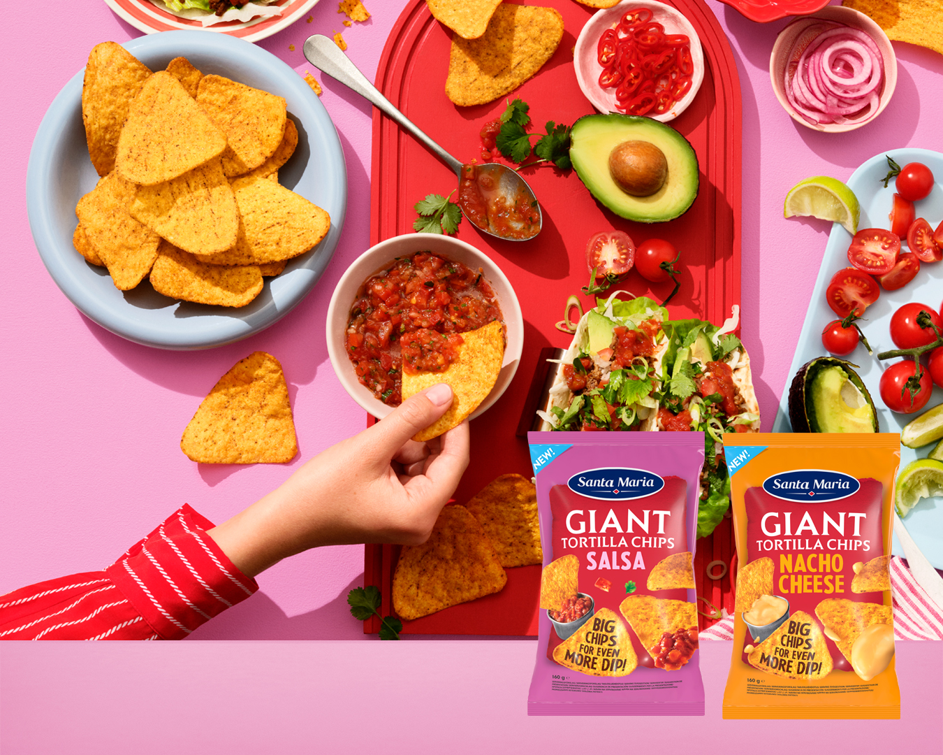 Giant tortilla chips